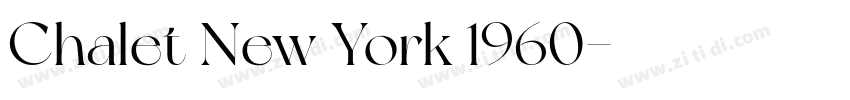 Chalet New York 1960字体转换